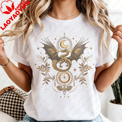 Celestial Dragon Moon Phase T-Shirt