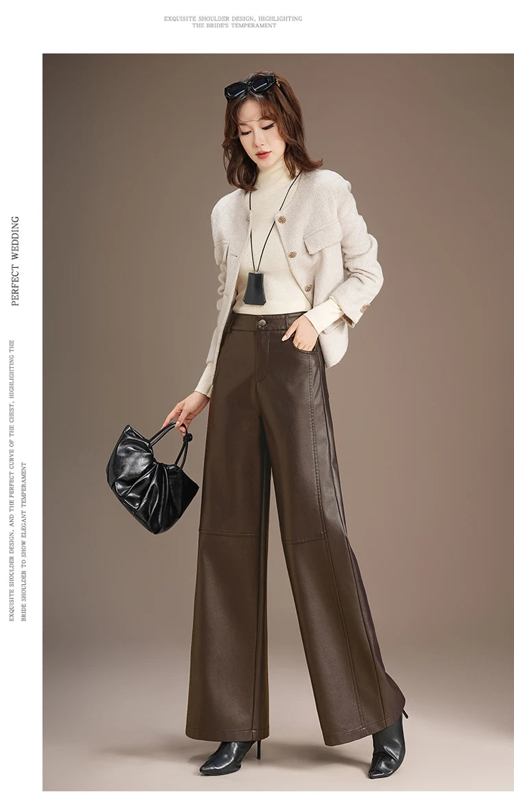 Warm Splice Leather Pants