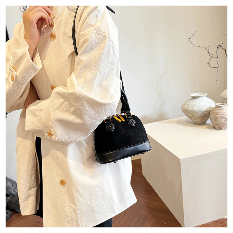 Vintage Leather Shell Bag