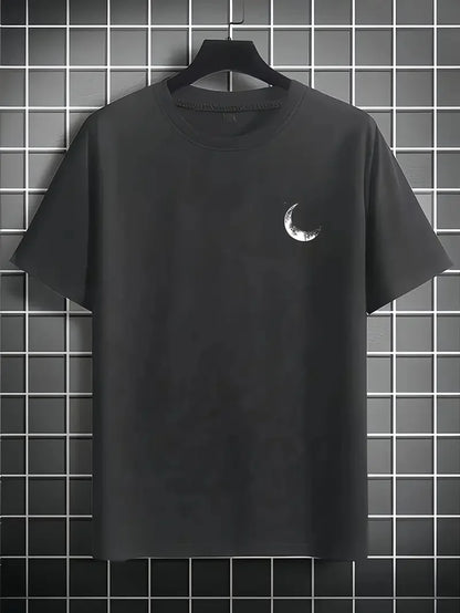 Astronaut landing round neck short sleeved T-shirt for Unisex