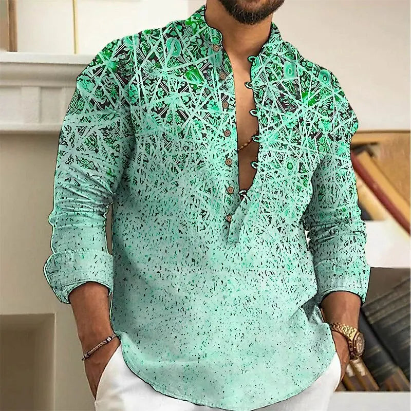 Men's long sleeved button up shirt for Men