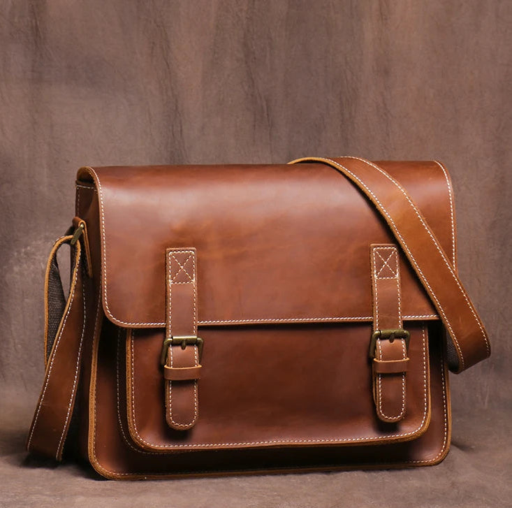 Retro Bag Crazy Horse Leather Bag Men's