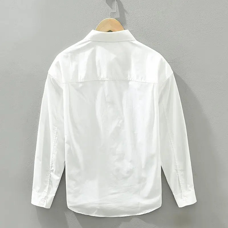 Spliced Square Collar Button Pocket Printed Shirt for Men