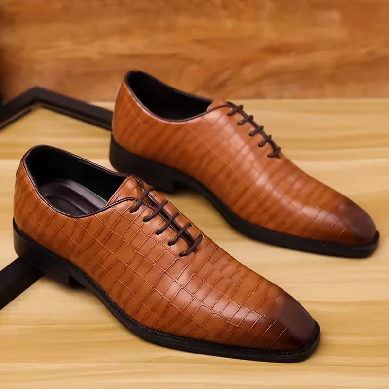 Retro Carved Lace-Up Brogue Oxford  Shoes