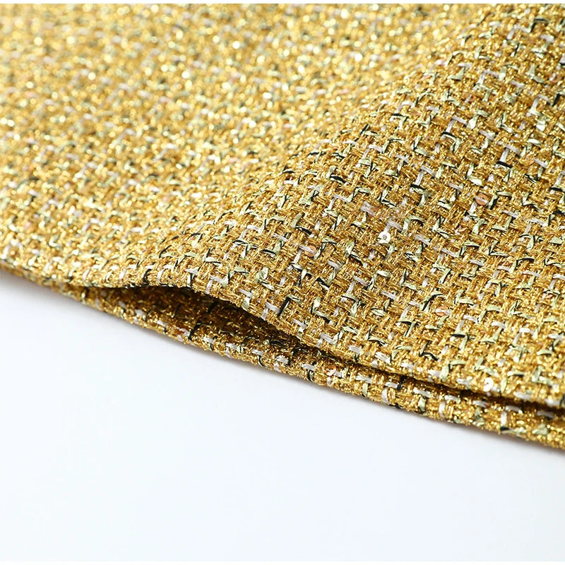 Capelet Shiny Tweed Shoulder Top