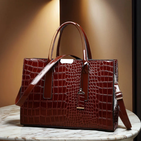 Crocodile Pattern Handbag