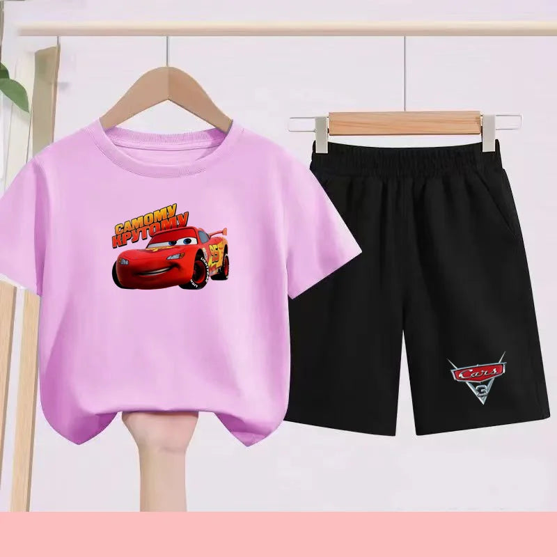 Disney Car Print T-shirt + shorts Toddler Clothes