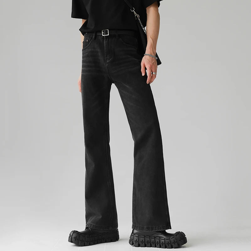 Casual Bell Bottom Denim Pants