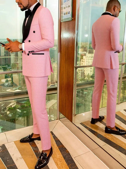 Floral Tuxedo, Paisley Lapel Single-Button Single-Breasted Suit