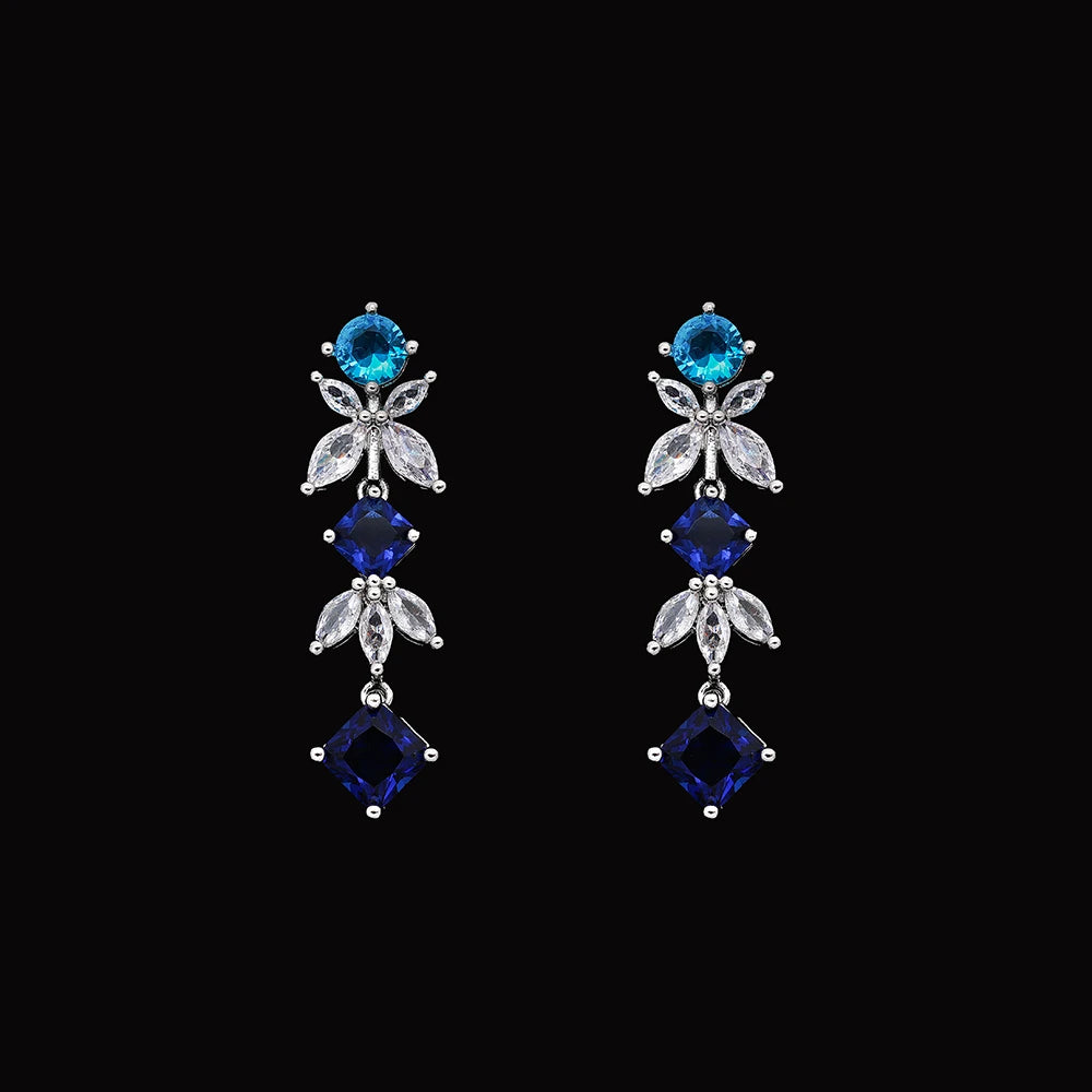 4-Piece Ring Cubic Zirconia Dubai Nigeria Crystal Wedding Jewellery Set
