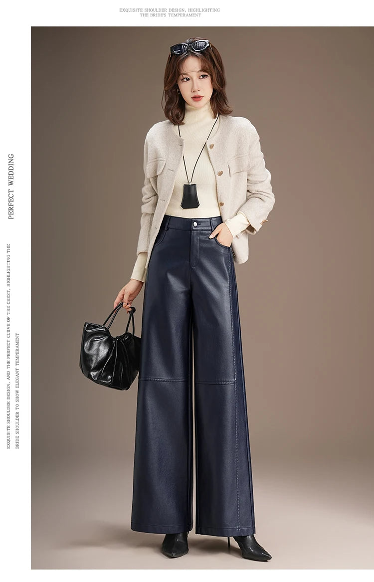 Warm Splice Leather Pants