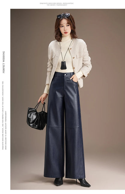 Warm Splice Leather Pants