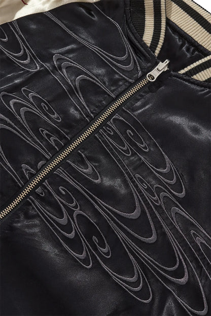 Nine Tailed Fox and Flame Embroidered Jacket Unisex