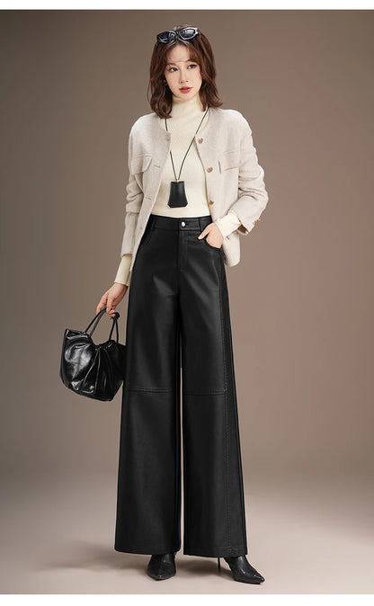 Warm Splice Leather Pants