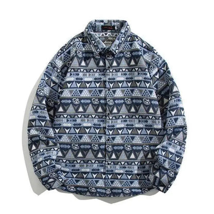 Cuban Vintage Men Loose-fit Shirt Jacket