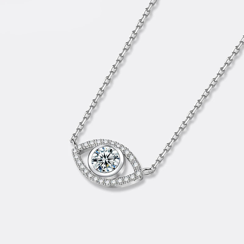 Silver eye Pendant Laboratory Diamond