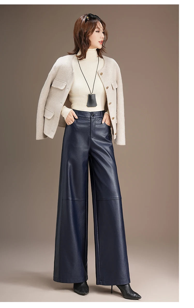 Warm Splice Leather Pants