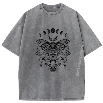 Mushroom Insect Occult Luna Gothic T-Shirt for Unisex