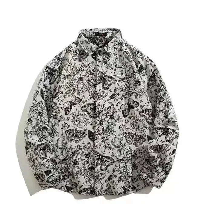 Cuban Vintage Men Loose-fit Shirt Jacket