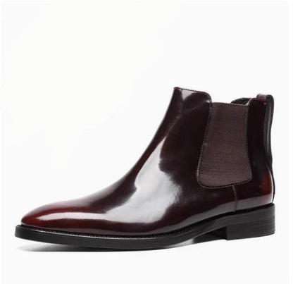 Men's Chelsea Boots, Glossy Leather