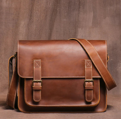 Retro Bag Crazy Horse Leather Bag Men's