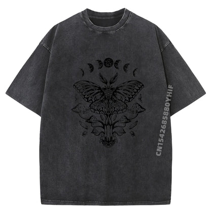 Mushroom Insect Occult Luna Gothic T-Shirt for Unisex