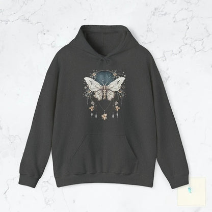 Vintage Boho Dreamy Luna Moth Hoodie for women