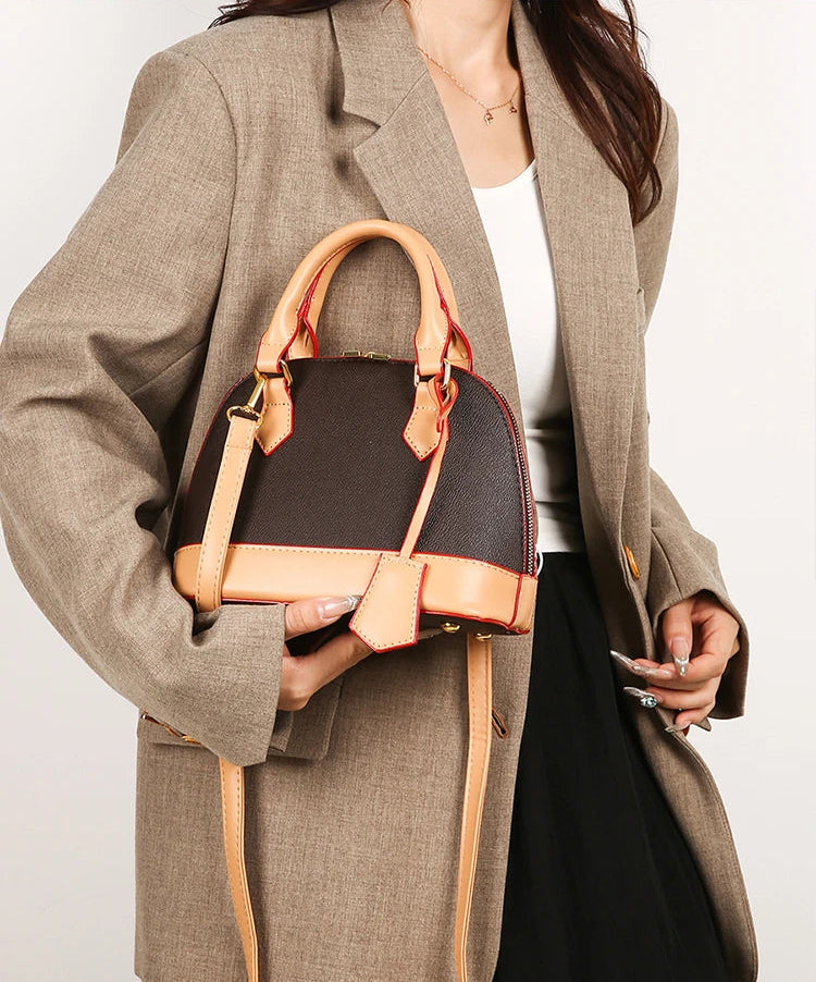 Vintage Leather Shell Bag