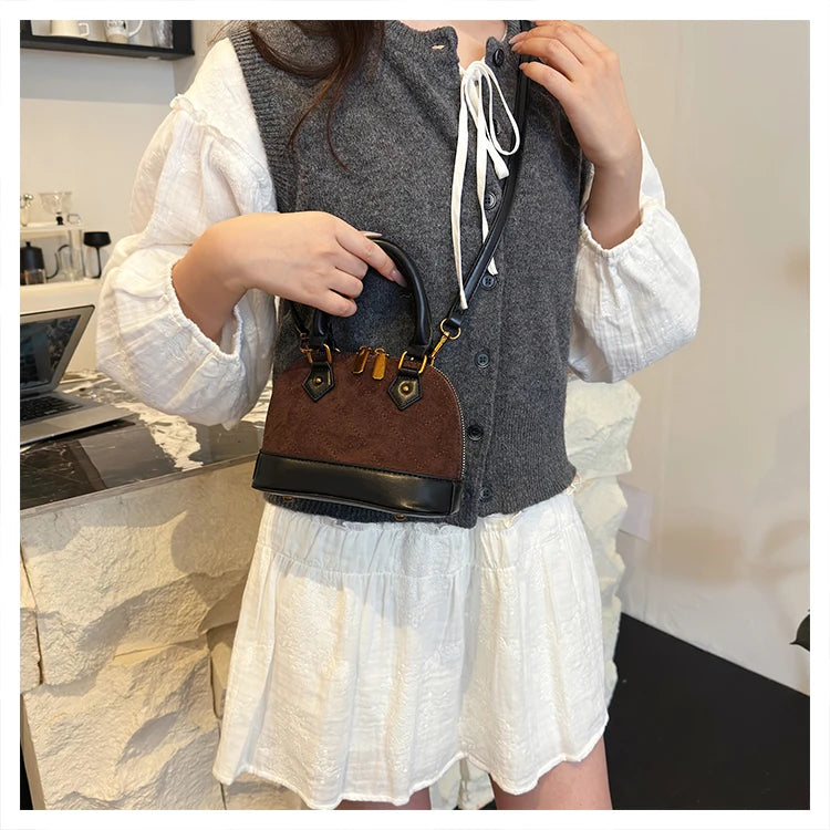 Vintage Leather Shell Bag