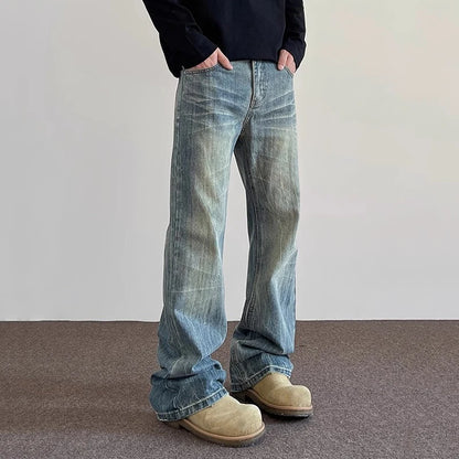 Men's Straight Wide-Leg Pants