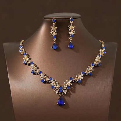 Rhinestone inset bride necklace
