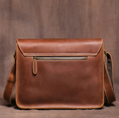 Retro Bag Crazy Horse Leather Bag Men's