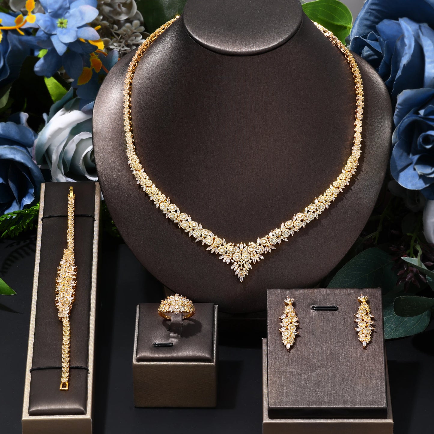 Cubic Zirconia Dubai Jewelry Set