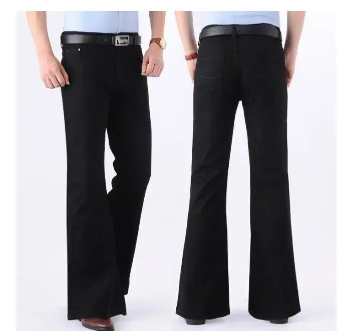 Men Flared Thin Summer Nostalgic Vintage Denim