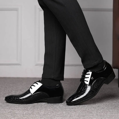 Cracked Stripe Classic Formal Business Shoes