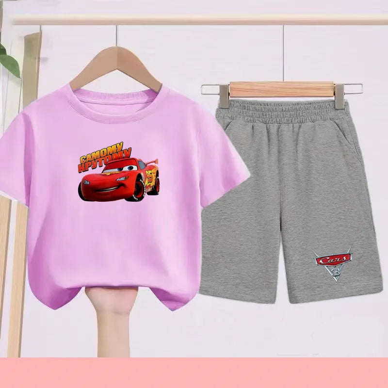 Disney Car Print T-shirt + shorts Toddler Clothes