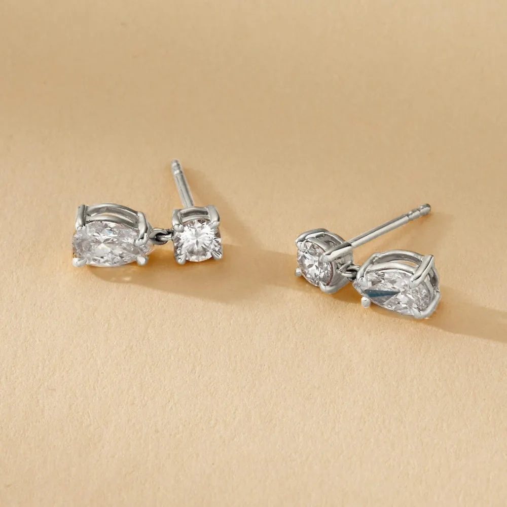 Pear Cut Moissanite Diamond Drop Earring for Women