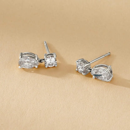 Pear Cut Moissanite Diamond Drop Earring for Women
