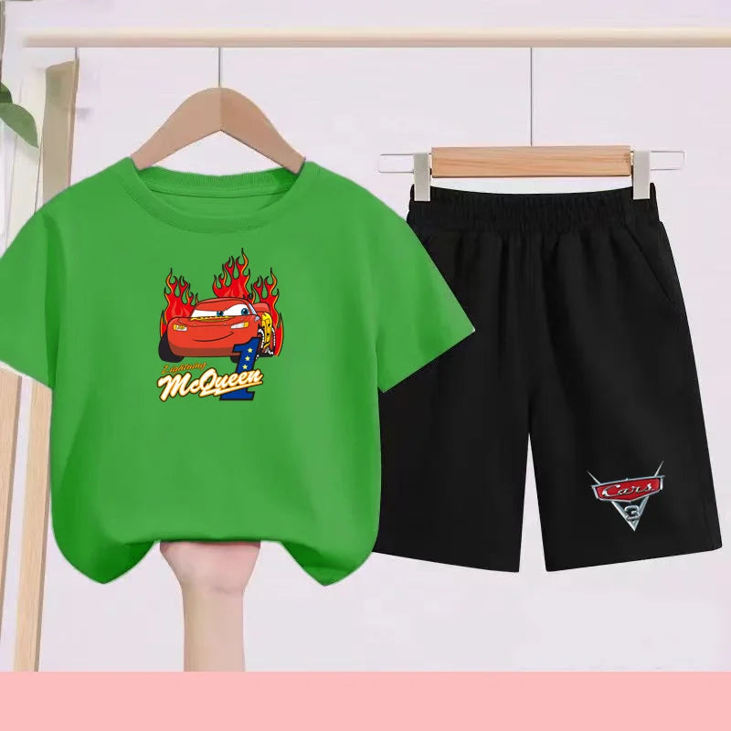 Disney Car Print T-shirt + shorts Toddler Clothes