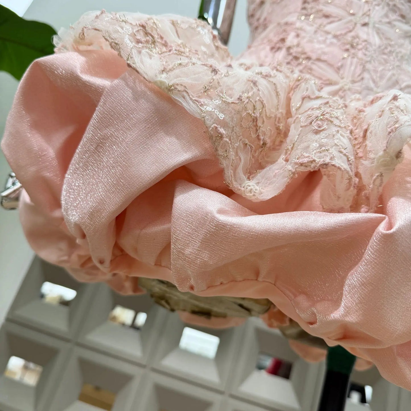 Corset Ball Gown Elegant Lace Peplum Strapless Dress