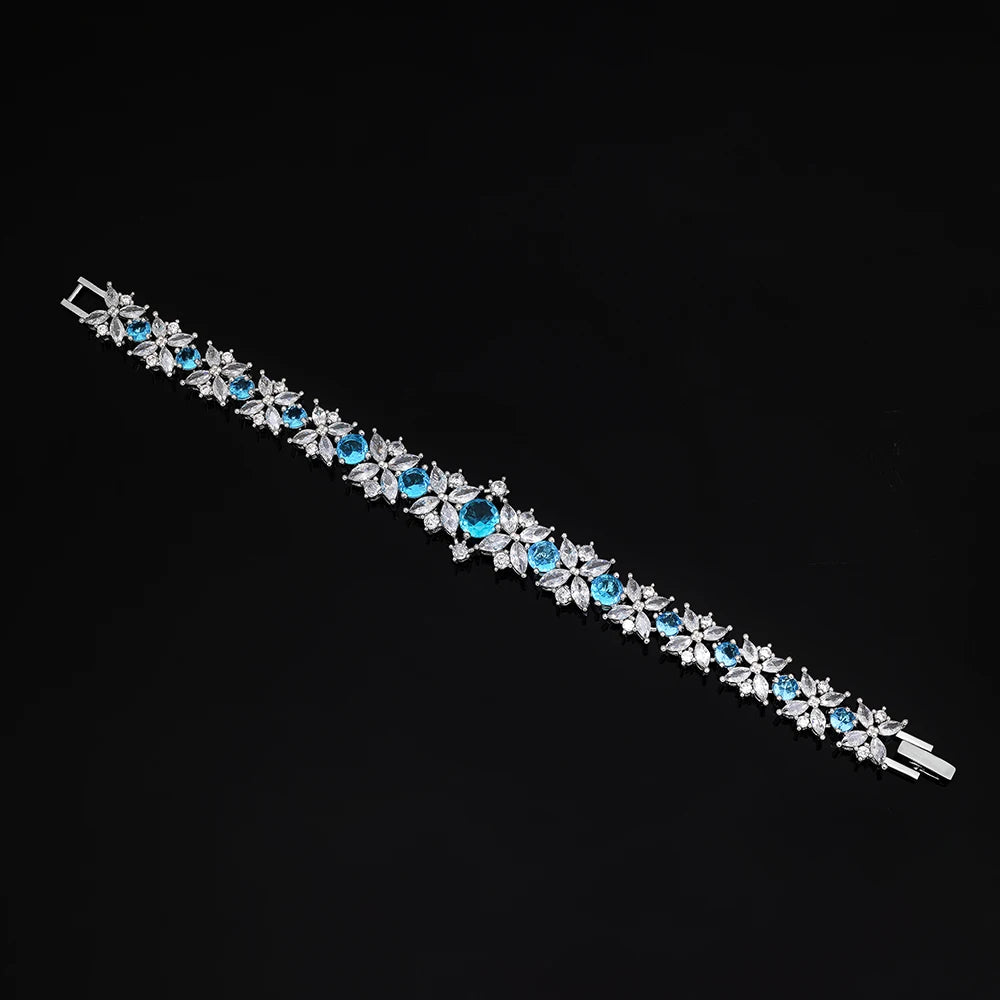 4-Piece Ring Cubic Zirconia Dubai Nigeria Crystal Wedding Jewellery Set