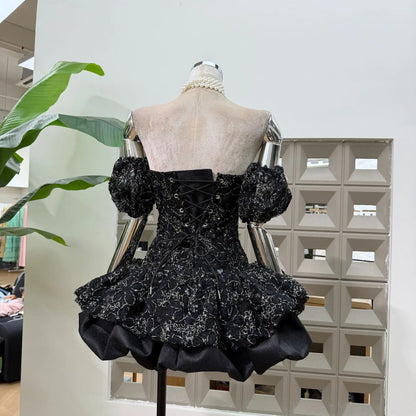 Corset Ball Gown Elegant Lace Peplum Strapless Dress