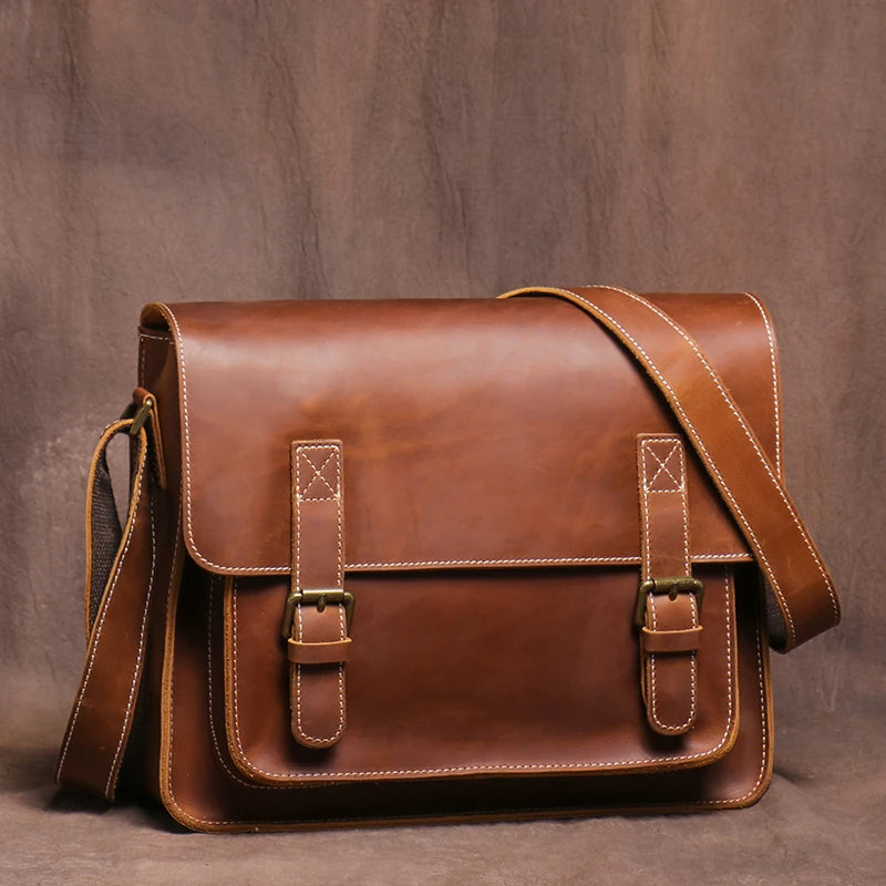 Retro Bag Crazy Horse Leather Bag Men's