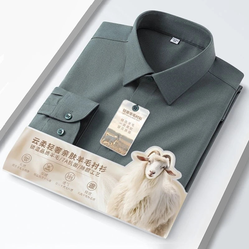 Wool model long sleeve shirts for Men