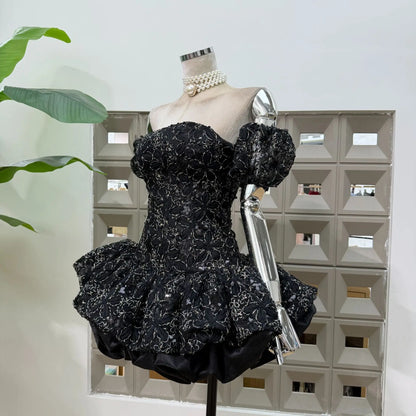 Corset Ball Gown Elegant Lace Peplum Strapless Dress