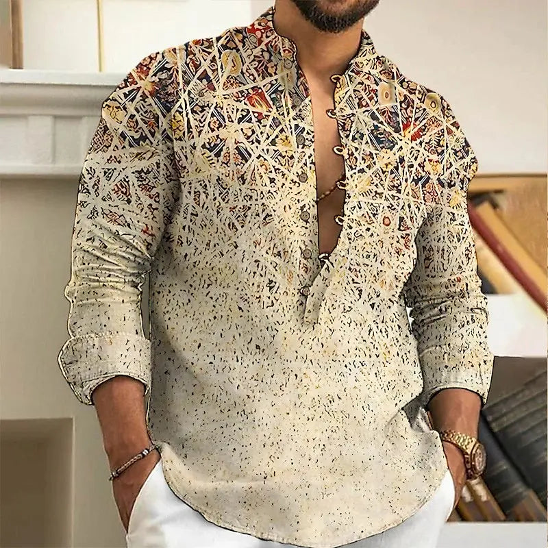 Men's long sleeved button up shirt for Men