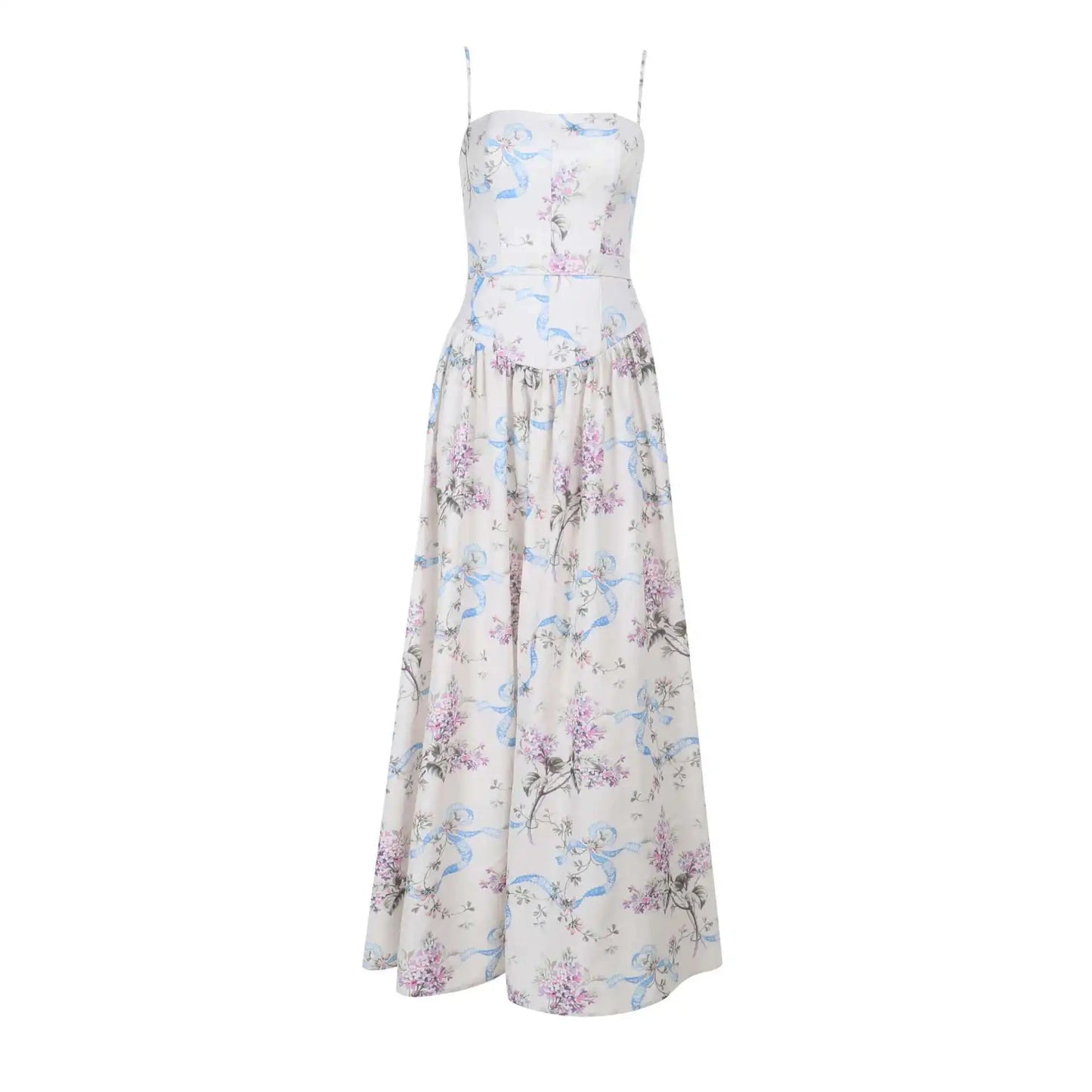 Floral Printed Sexy A-line Dress Women