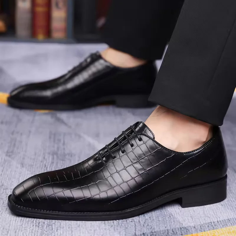 Retro Carved Lace-Up Brogue Oxford  Shoes